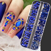 Mini Caviar Beads Nail Art 12-Grid Gold and Silver Micro Ball Charms 0.5–3mm (0.02–0.12in) with Magnetic Picker Pen