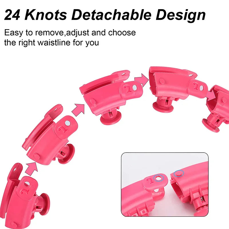 24-Section Adjustable Smart Weighted Hula Hoop – Fitness Ring for Waist Shaping & Ab Massage