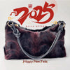 Real Mink Fur Shoulder Bag Luxury Women's Fur Crossbody Handbag