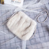 Luxury Women's Mink Fur Bucket Bag with Leather Strap — Casual High-End Shoulder Tote