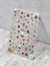 Pink Christmas Tree 5D Embossed Nail Art Stickers – Snowflake & Star Self-Adhesive Decals (4.06 x 3.15 in / 10.3 x 8 cm)