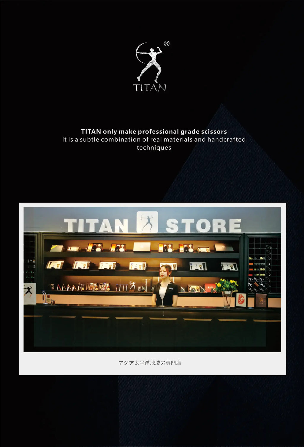 TITAN 3D Professional Barber Hairdressing Shears 6.0 in (15 cm) Japan 440C Stainless Steel