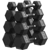 Hex Rubber-Encased Dumbbell Set 4.5–55 lb (2–25 kg) Home Gym Strength Training for Women & Men