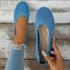 Women's Knitted Slip-On Ballet Flats – Breathable Round-Toe Casual Loafers