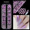 Mini Caviar Beads Nail Art 12-Grid Gold and Silver Micro Ball Charms 0.5–3mm (0.02–0.12in) with Magnetic Picker Pen