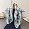 Luxury Horse Print Silk-Feel Square Scarf 70 x 70 cm (27.6 x 27.6 in) – Women's Neck, Hair, Foulard, Bandana