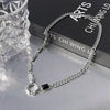 Irregular Wave Stainless Steel Chain Necklace - Unisex Figaro Cuban Water-Wave 42+6cm (16.5–18.9in)