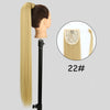 34-Inch (86 cm) Clip-In Synthetic Ponytail Hair Extension — Blonde Wrap-Around Long Straight Hairpiece