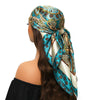 Square Satin Foulard Scarf 90 x 90 cm (35 x 35 in) Neckerchief Bandana Hijab for Women