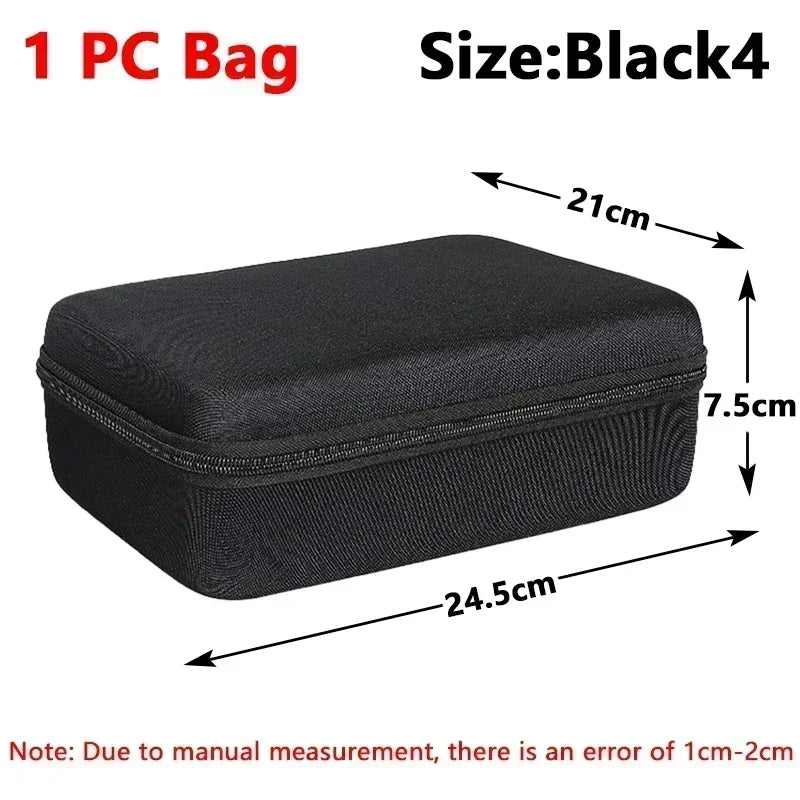 Multi-Size EVA Hard Travel Storage Case — Shockproof Zipper Pouch for Earphones, Makeup & Accessories