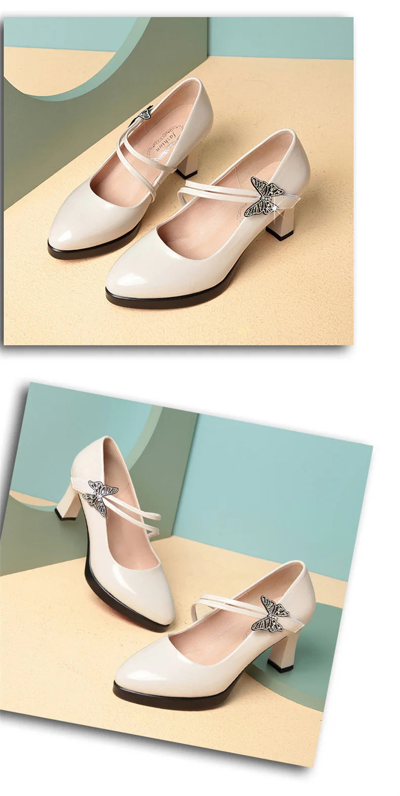 Women's Microfiber Round-Toe Thin Heel Pumps – Bridal Wedding Dance Party Shoes (5–8 cm / 2.0–3.1 in Heel)