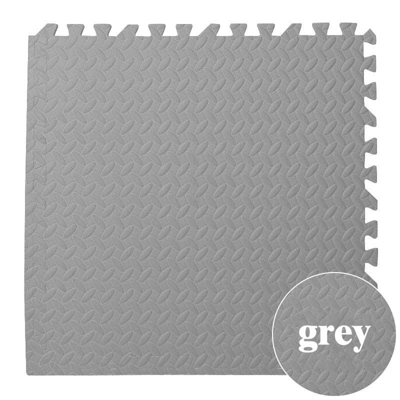 EVA Foam Interlocking Floor Tiles 30 x 30 cm (11.8 x 11.8 in) – 1–16 pcs Non-Slip Leaf-Grain Gym, Yoga & Play Mat