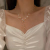 Pearl Bead Choker Necklace Gold Link Chain Ball Pendant - K-Pop Goth Collar for Women