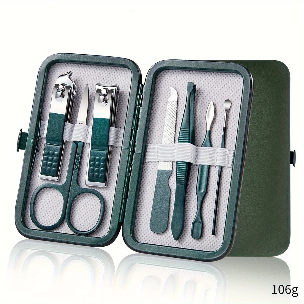 Professional 7-18 Piece Stainless Steel Manicure & Pedicure Set with Travel Case - Portable Nail Care Kit