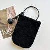 Luxury Sheepskin Wool Fur Phone Crossbody Bag - Genuine Leather Mini Shoulder Purse for Women, Winter Fur Sling Pouch