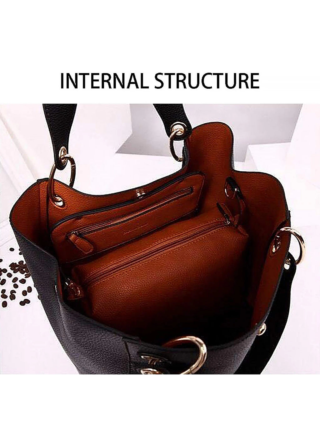 PU Leather Waterproof Tote Bag for Women - Large Shoulder & Top Handle Handbag for Work and Shopping