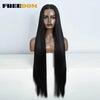 38-Inch (96.5 cm) Straight Synthetic Lace Front Wig – 13x6 Deep Part Ombre Brown-Red-Blonde Highlights for Women, Cosplay