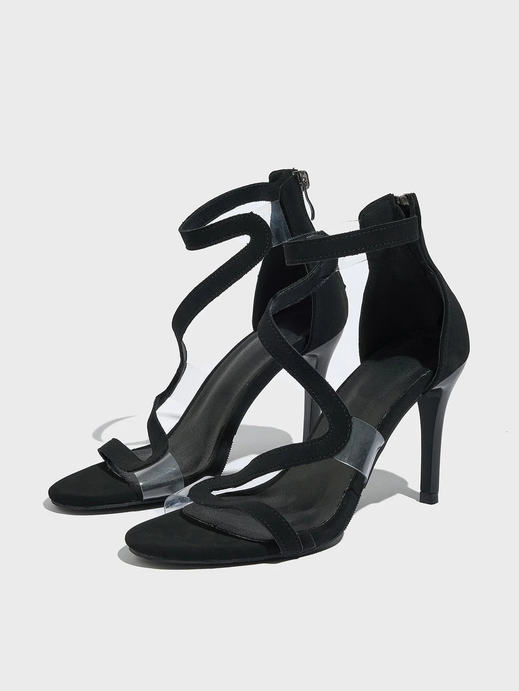 Women's Plus Size High Heel Sandals Slim Strap Platform Roman Style