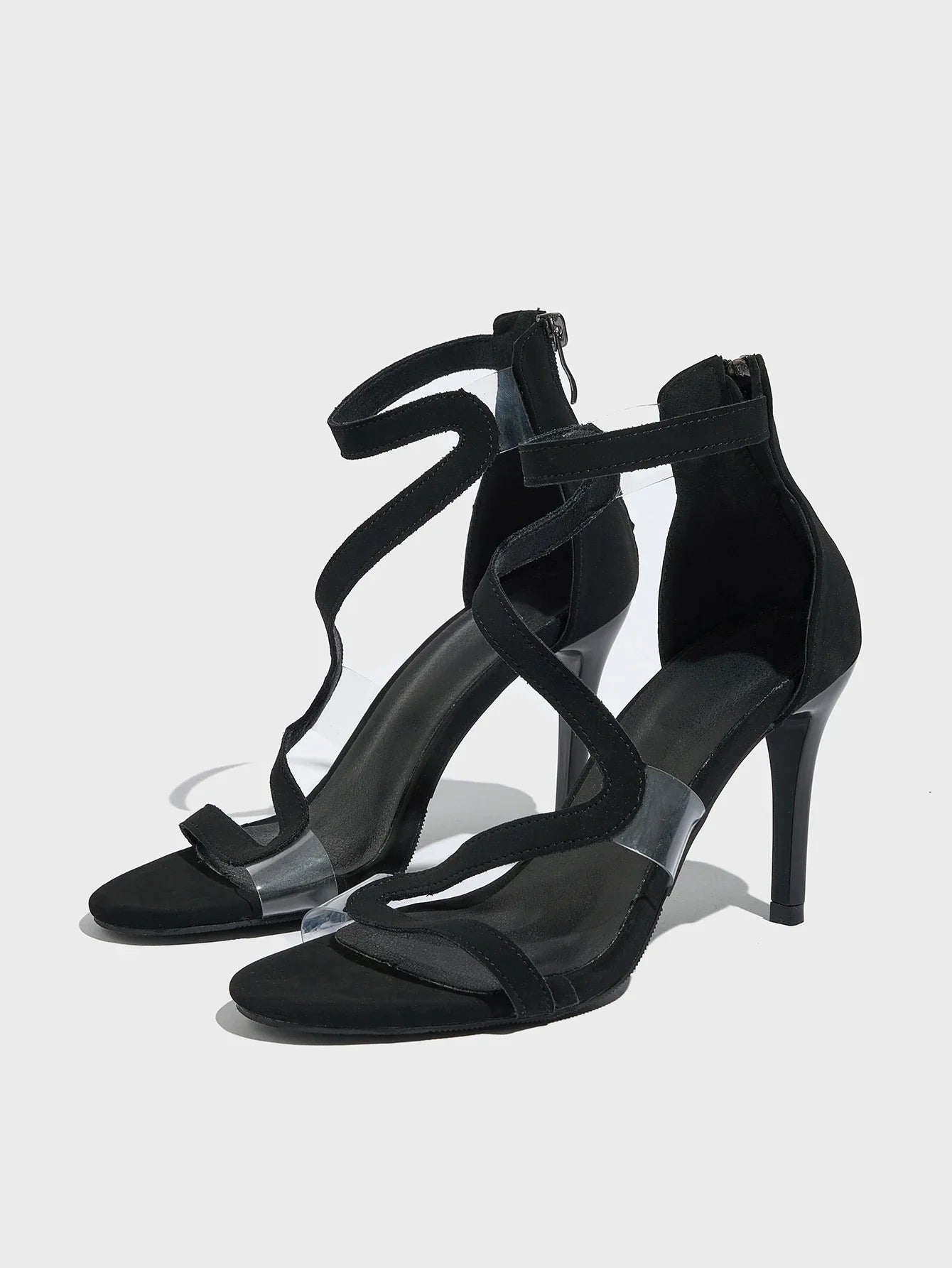 Women's Plus Size High Heel Sandals Slim Strap Platform Roman Style