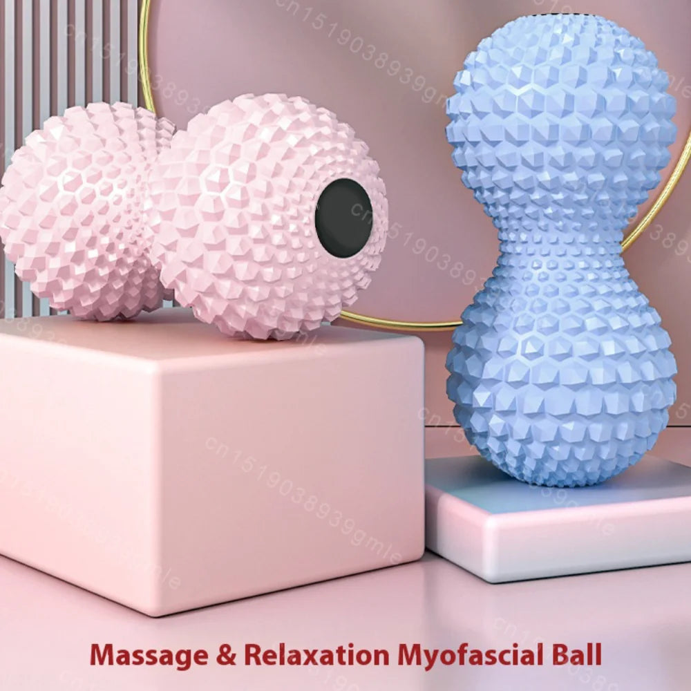 Peanut Massage Ball Yoga Roller for Deep Tissue Back, Leg & Foot Massage – Plantar Fascia Relief