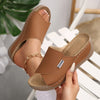 Women's Summer Soft Platform Wedge Sandals Peep Toe Flip Flops Medium Heel 1.2–2.0 in (3–5 cm) Casual Beach Shoes