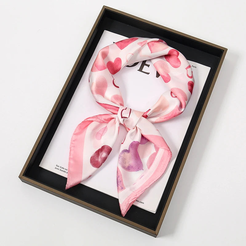 Bohemian Paisley Satin-Feel Polyester Square Scarf for Women 70×70 cm (27.6×27.6 in) – Neck, Hair, Bandana Shawl