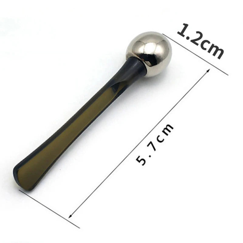 Gold Alloy Eye Massage Roller & Eye Cream Applicator Spatula - Facial Spoon for Dark Circles & Anti-Wrinkle Care
