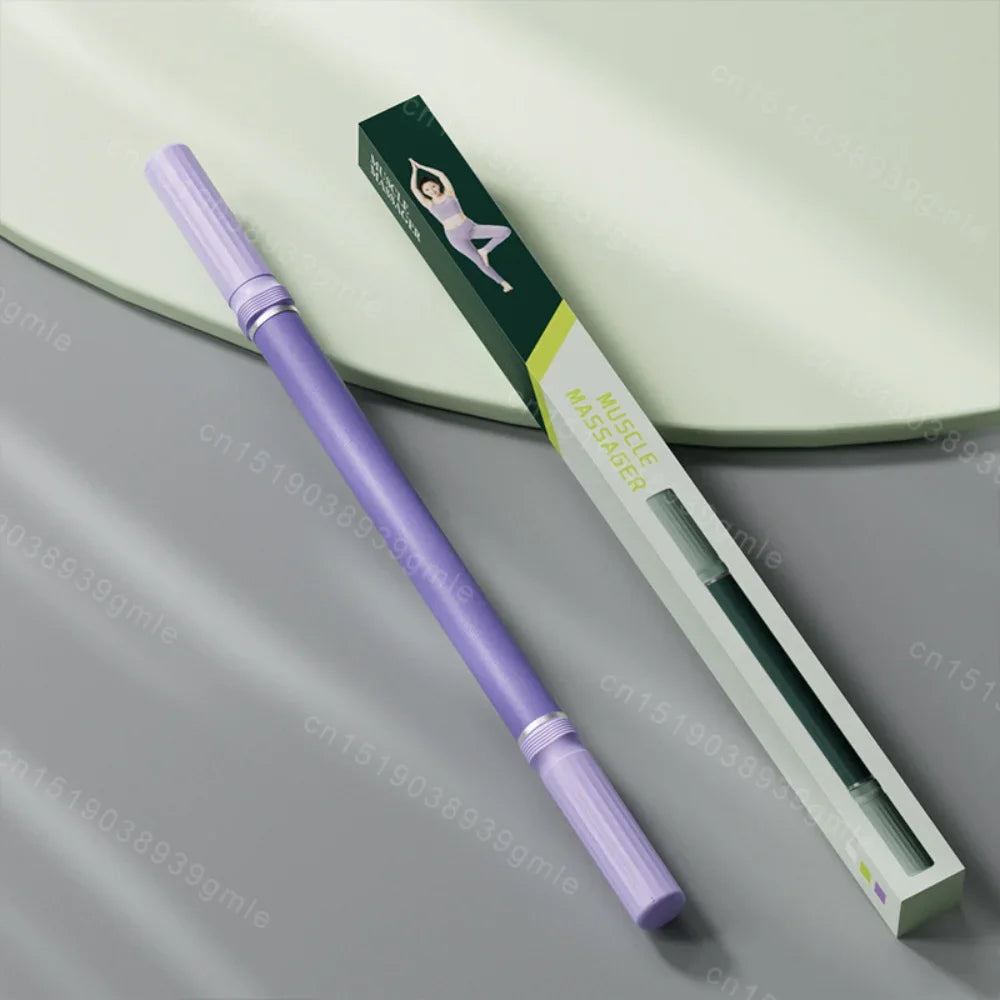 Stainless Steel Fascia Massage Stick Muscle Roller for Leg Release — Yoga & Fitness Stretching Aid