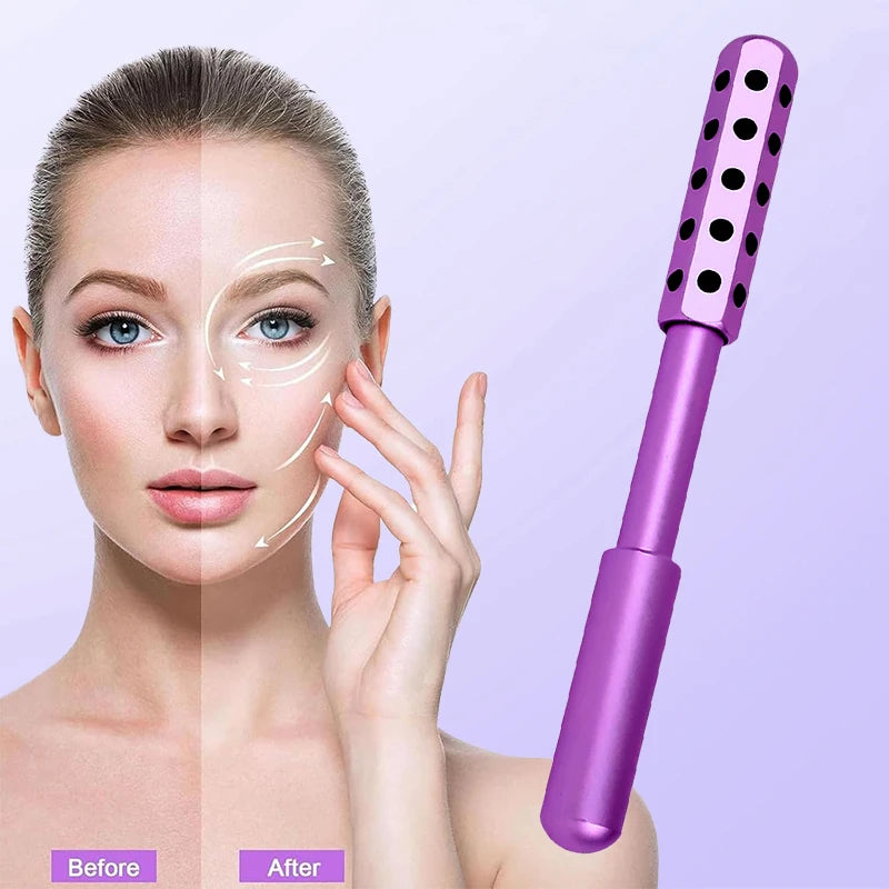 24 Germanium Face Massage Stick – Acupoint Roller Facial Massager & Gua Sha Tool for Women