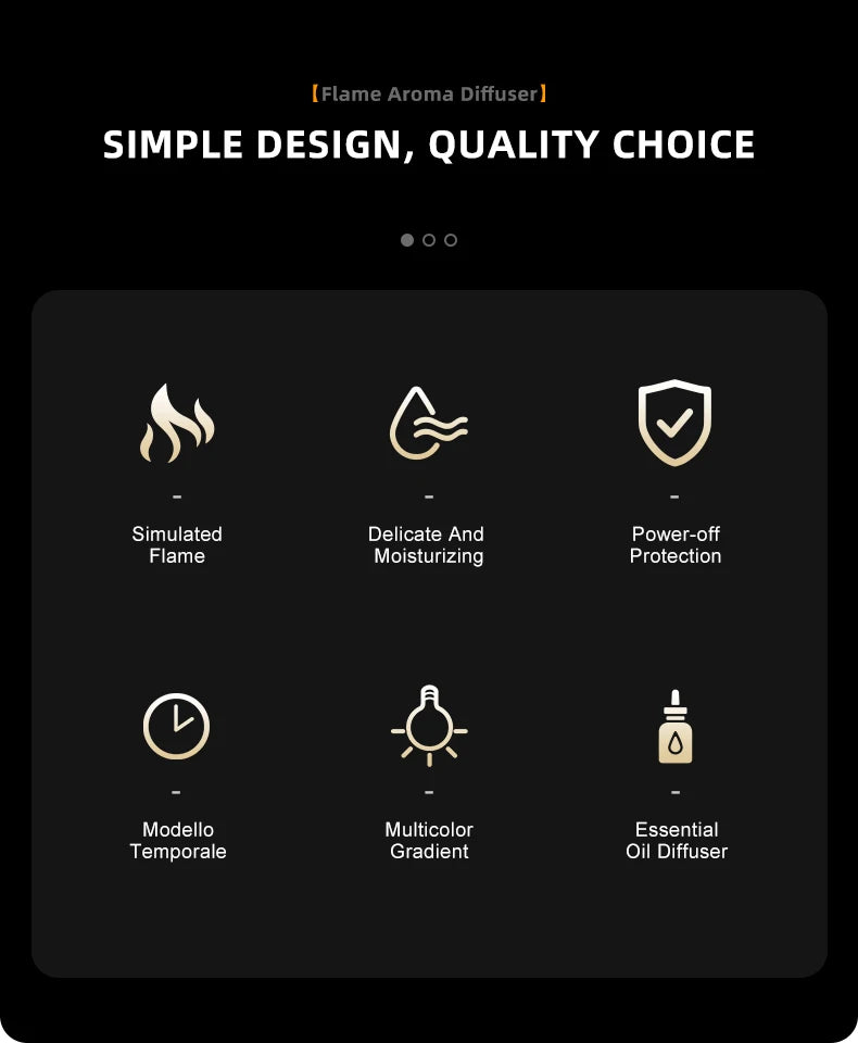 NEWSTYLE Simulated Flame Aroma Diffuser – Bonfire LED Ultrasonic Cool Mist Humidifier & Essential Oil Diffuser, 280ml (9.5 fl oz) with Remote