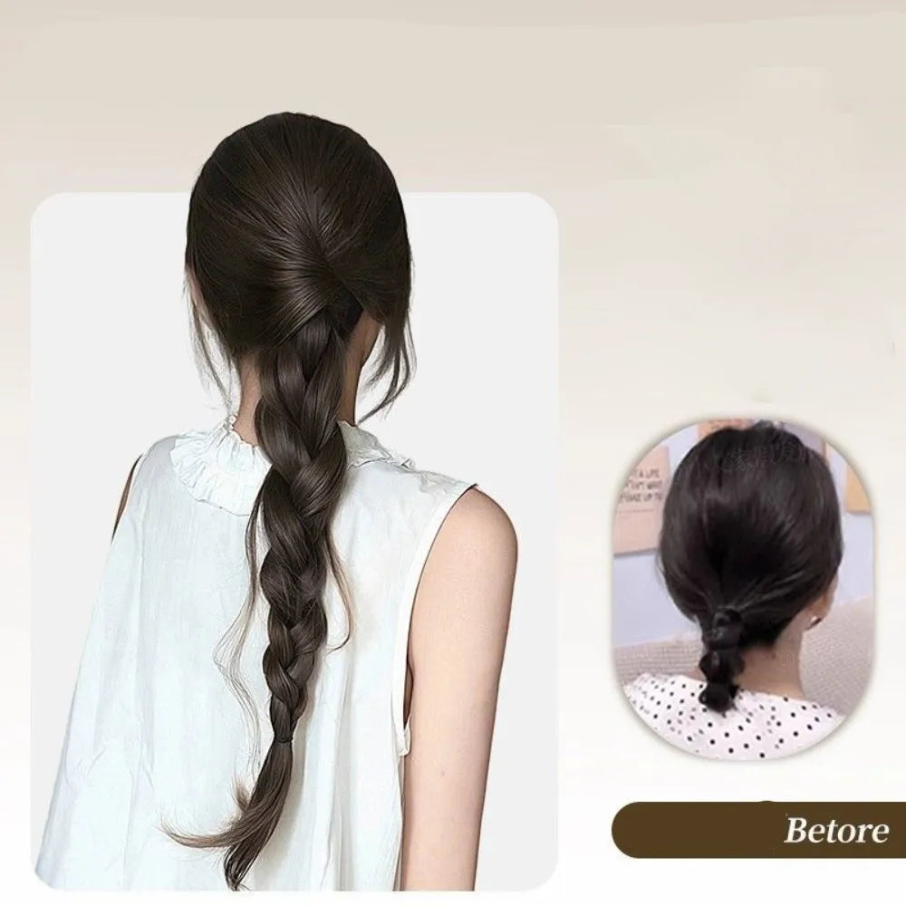 45cm (17.7in) Wired Fishtail Braid Low Ponytail Synthetic Hair Extension – Shapeable Twisted Braid