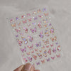 Gold Snowflake & Snowman 3D Self-Adhesive Christmas Nail Stickers with Rhinestones, 10.3 x 8 cm (4.06 x 3.15 in) Sheet