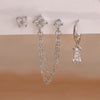 3-Piece Stainless Steel 12-Constellation Birthstone Hoop Earrings Set for Women - 20mm x 15mm (0.79 in x 0.59 in) Cartilage Piercing Jewelry