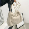 Faux Fur Shoulder Bag for Women – Luxury Plush Hobo Handbag, Winter Warm Soft PU Purse