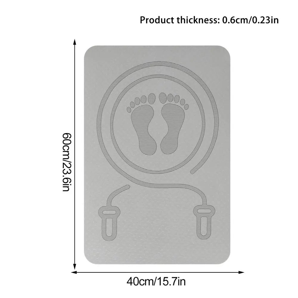 6mm TPE Jump Rope Mat 15.7×23.6 in (40×60 cm) – Anti-Shock, Noise-Reducing Exercise Mat for Home Gym, Yoga & Pilates