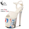 Luminous Bling Tassel Platform Sandals for Women High Heel Party Evening Shoes