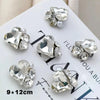 Clear Crystal Heart Nail Rhinestones 5-Pack – Transparent Glass Nail Art Gems DIY Charms