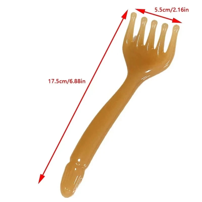 Handheld Resin Five-Claw Scalp Massager – Gua Sha Head Scratcher for Scalp, Neck & Body