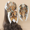 Paisley Print Silk-Feel Satin 70 x 70 cm (27.6 in) Square Scarf Bandana Hijab Headband Neck Scarf for Women