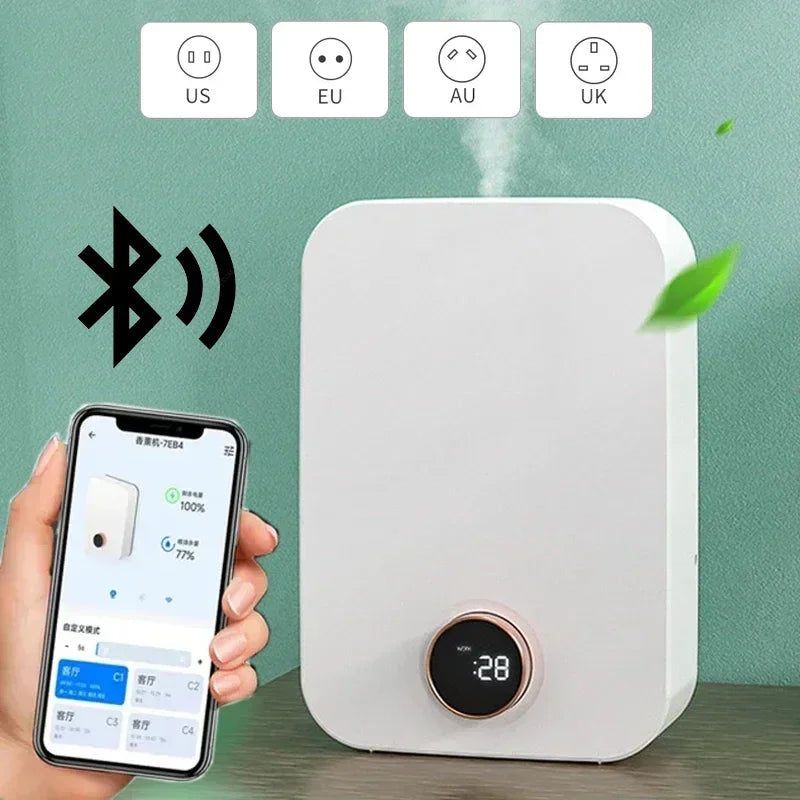 Smart Wall-Mounted Waterless Aroma Diffuser 150 mL (5.1 fl oz) — Scent Machine for Home & Hotel