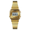 SKMEI Luxury Women's Small Dial Digital Chronograph Watch 25mm 30M Waterproof Stainless Steel Bracelet