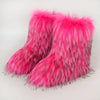 Women's Mid-Calf Faux Fox Fur Snow Boots – Plush-Lined Warm Winter Boots, Up to EU 46