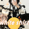 Kawaii Jirai Kei Lolita Y2K Japanese Style Blouse with Peter Pan Collar Long Sleeve Sweet Aesthetic Top for Women