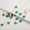 Adjustable Gold-Plated 316L Stainless Steel Clover Flower Bracelet — Five-Leaf Petal Charm for Women, Hypoallergenic Gift