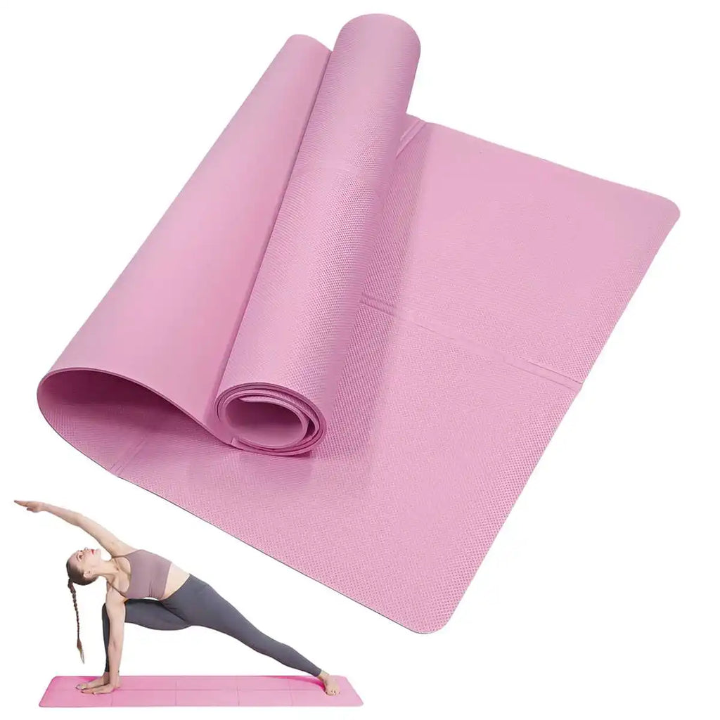 Eco-Friendly Pink Foldable EVA Yoga Mat 173 x 60 cm (68 x 24 in) – 3 / 4 / 6 mm Travel Pilates Exercise Mat