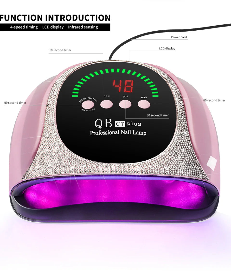 57-LED UV/LED Gel Nail Lamp with LCD Timer, Quick-Dry Curing Light for Gel and Acrylic Manicures