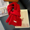 Women's 100% Wool Knitted Scarf - Thick Soft Pashmina Shawl Solid Winter Wrap 7.9 x 63 in (20 x 160 cm)