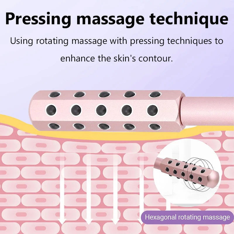 24 Germanium Face Massage Stick – Acupoint Roller Facial Massager & Gua Sha Tool for Women