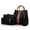 4-Piece Women's Handbag Set – Large Capacity Bucket Tote, Fashion Shoulder Bag, Wallet & Card Case