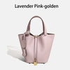 MENDY Women's Genuine Cowhide Leather Bucket Bag Large – Luxury Leather Tote Handbag Shoulder & Crossbody